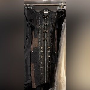 Byron Lars Black and Brown Midi Dress